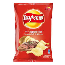 China - Lays Texas Grilled BBQ Chips - 70gm