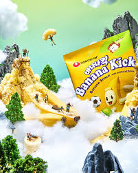 Nongshim Banana Kick Twists - 45gm Bag