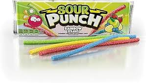 USA Sour Punch - Rainbow Straws 57gm