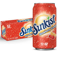 USA Sunkist Strawberry Orange x12 Can Pack