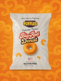 Puffles Puffs  – Cinnamon Flavour Big Red Donut - 170gm