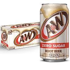 USA A&W Root Beer Zero x12 Can Pack