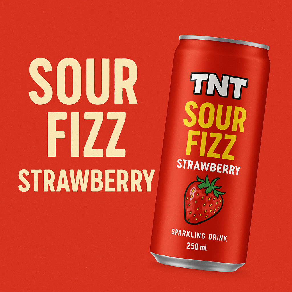 TNT Sour Fizz - Strawberry (Single Can 355ml)