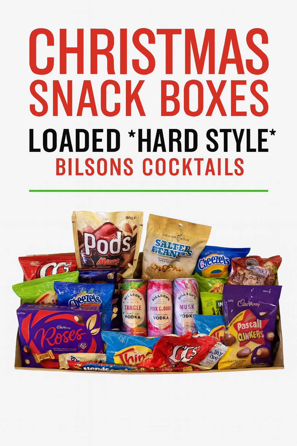 Christmas Snack Boxes - Loaded Hard Style - Bilsons Cocktails