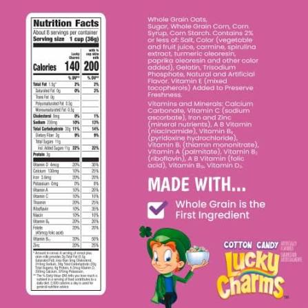 USA Cereal Lucky Charms Cotton Candy (Limited Edition) 300gm