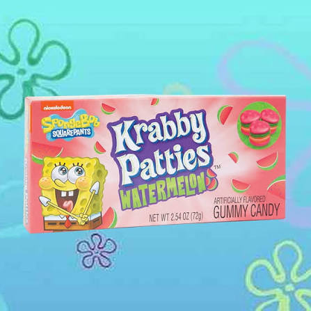 USA SpongeBob Krabby Patties Watermelon Theatre Box - 72gm