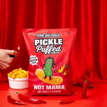 USA Pickle Puffed Snacks 90gm Bag - Hot Mama