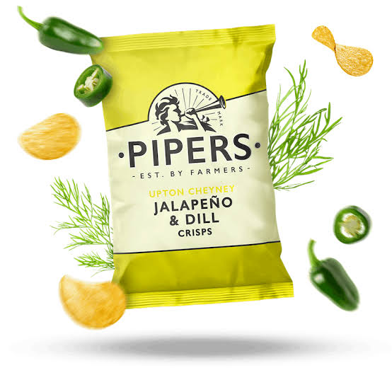 UK Pipers Crisps – Jalapeño & Dill – 150gm