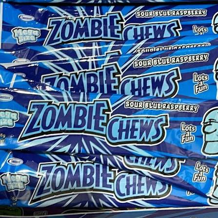 Zombie Chews Single - Sour Blue Raspberry