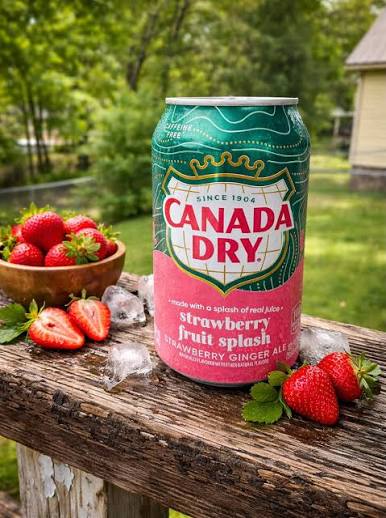 USA Canada Dry Strawberry Ginger Ale x12 Cans