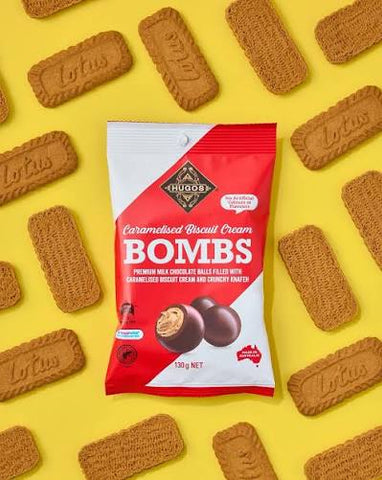 Hugos Caramelised Biscuit Cream Bombs - 130gm
