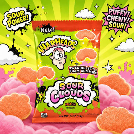 USA Warheads Sour Clouds 85gm - Peach