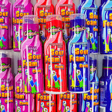 Sour Foam Spray Candy Variety Pack - Blueberry, Grape & Strawberry (3 x 90ml)