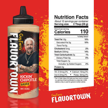 USA Guy Fieri Flavortown - Kickin' Chipotle Sauce 355ml