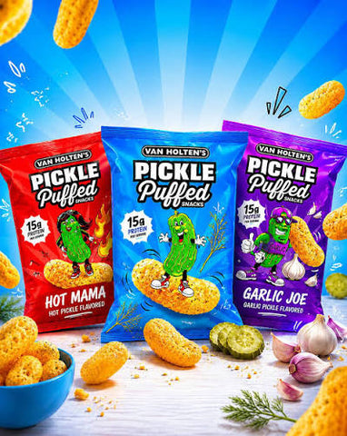 USA Pickle Puffed Snacks 90gm Bags – Variety Pack of 3