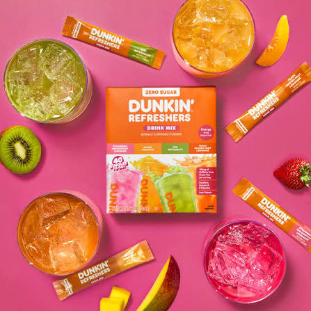USA Dunkin' Refreshers Green Tea Drink Mix x40 Pack