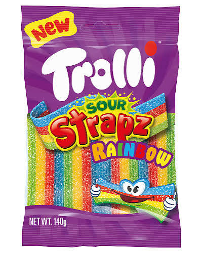 Trolli Sour Strapz 140gm - Rainbow