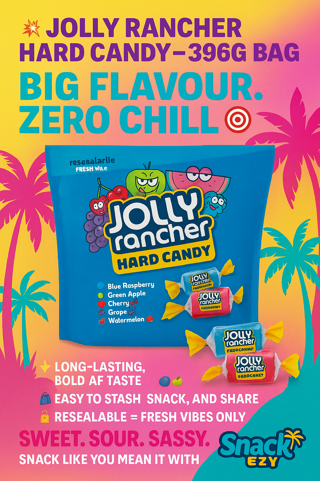 Jolly Ranchers Australia USA Jolly Rancher Hard Candy - 396gm Bag – SnackEzy Australia