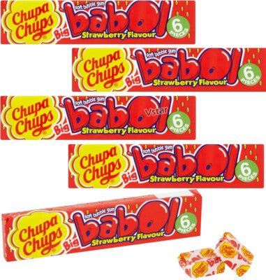 Chupa Chups Big Babol Bubblegum x6 Pieces - Strawberry
