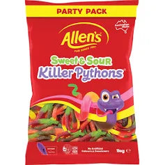 Allen’s Killer Pythons Sweet and Sour– Bulk 1kg Bag