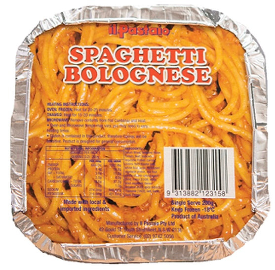 Spaghetti Bolognese Single Serve 200gm FROZEN - PICK UP ONLY