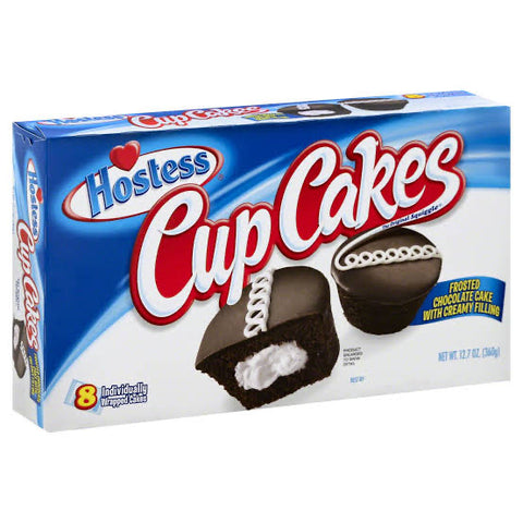 Hostess Chocolate Cupcakes x8