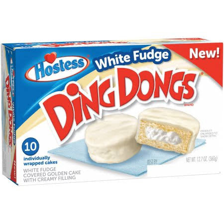 Hostess White Fudge Ding Dongs x10