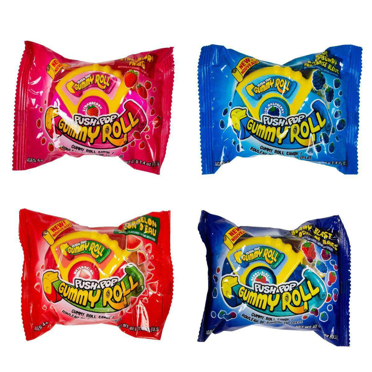 Push Pop Gummy Roll - Assorted