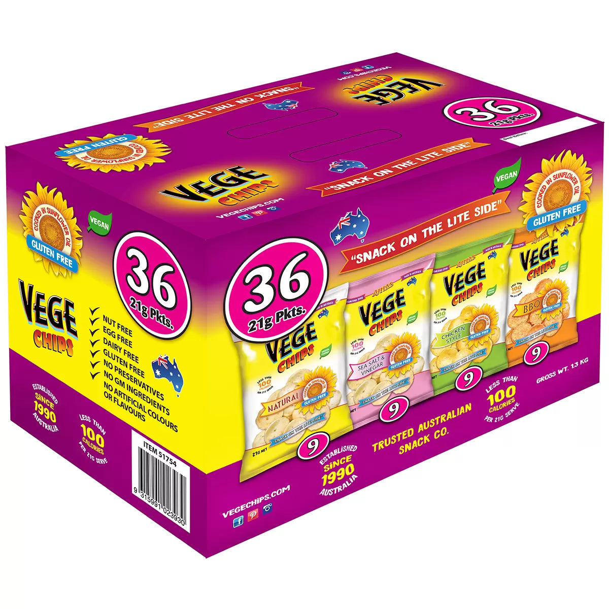 Vege Chips 36 Pack